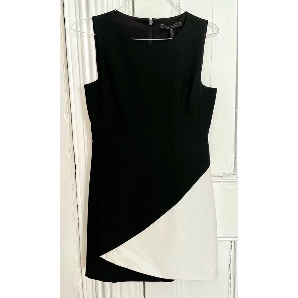BCBG Maxazria Black/White Colorblock Dress